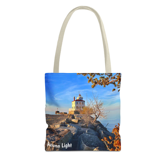 Stylish Photo Tote Bag • "Autumn Light" • 5 color handle choices