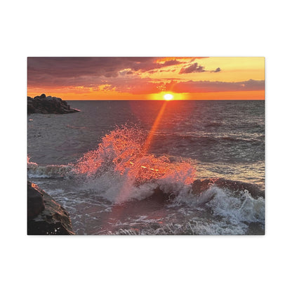 Colorful Canvas Print • "Fiery Splash at Avon Lake" • Vertical or Horizontal orientations • Sizes from 8"x10" to 30"x40"