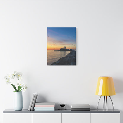 Colorful Canvas Print • "Breakwater Birds" • Vertical or Horizontal orientations • Sizes from 8"x10" to 30"x40"