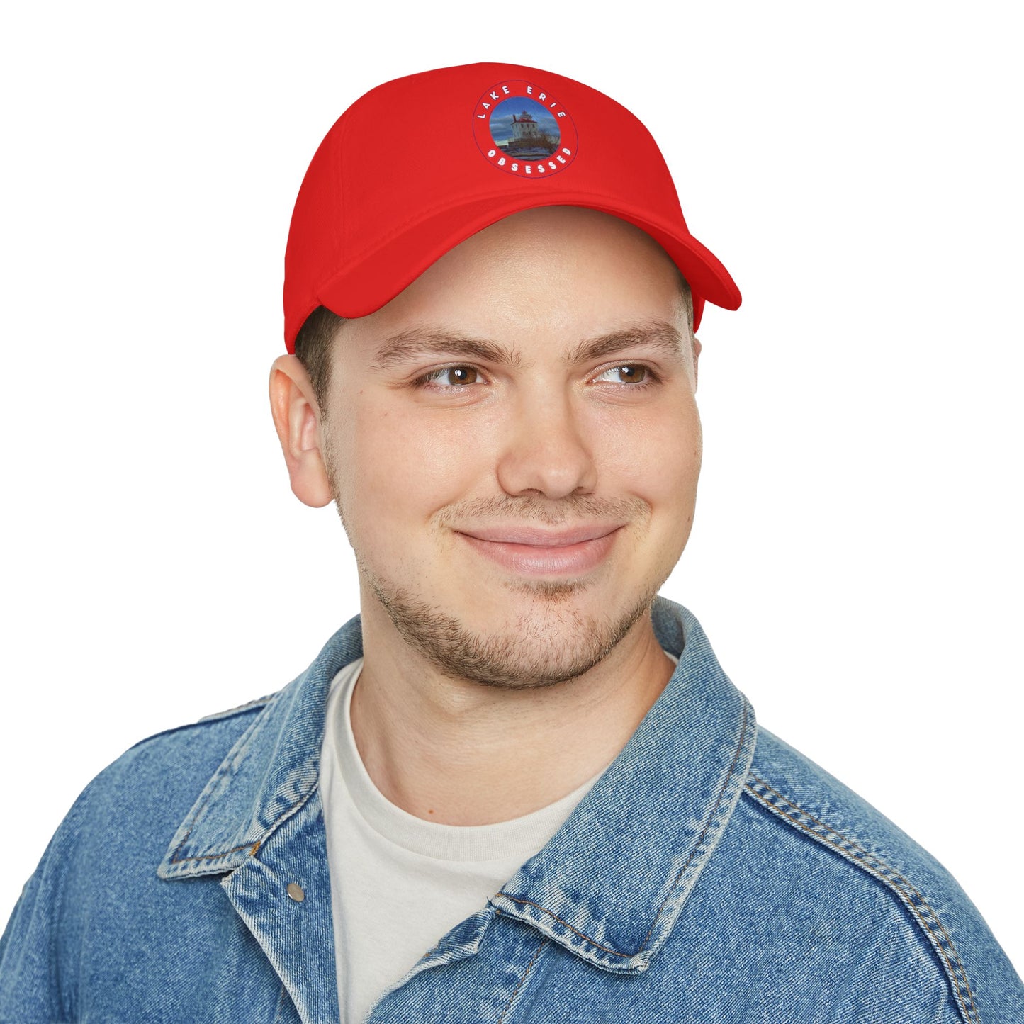 Casual Photo Baseball Cap • "Breakwater Lighthouse" • 7 fabric colors