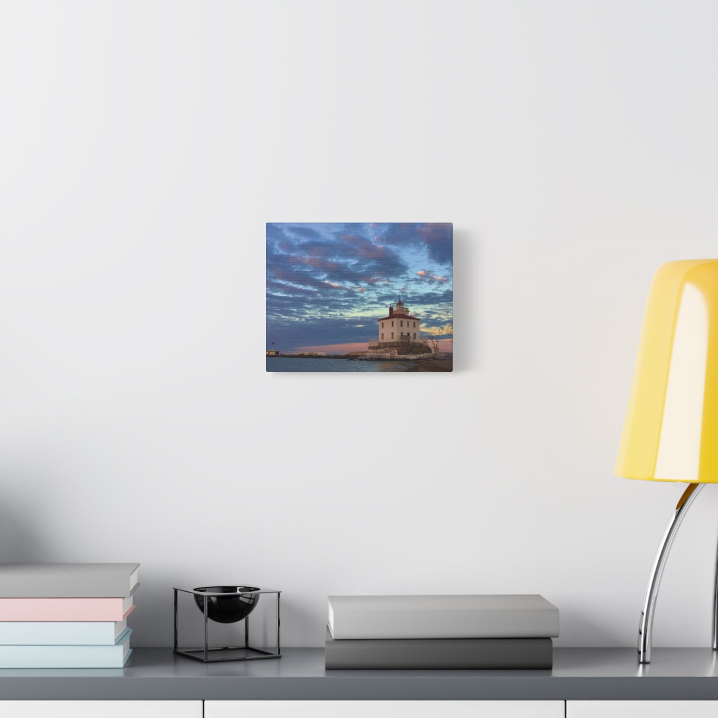 Colorful Canvas Print • "Winter at the Light" • Vertical or Horizontal orientations • Sizes from 8"x10" to 30"x40"
