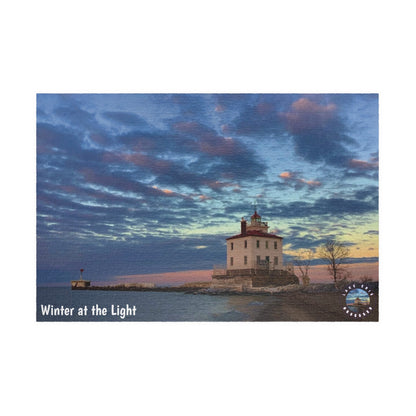 Dazzling Jigsaw Puzzle • "Winter at the Light" • 110, 252, 520, & 1014-Piece Puzzles