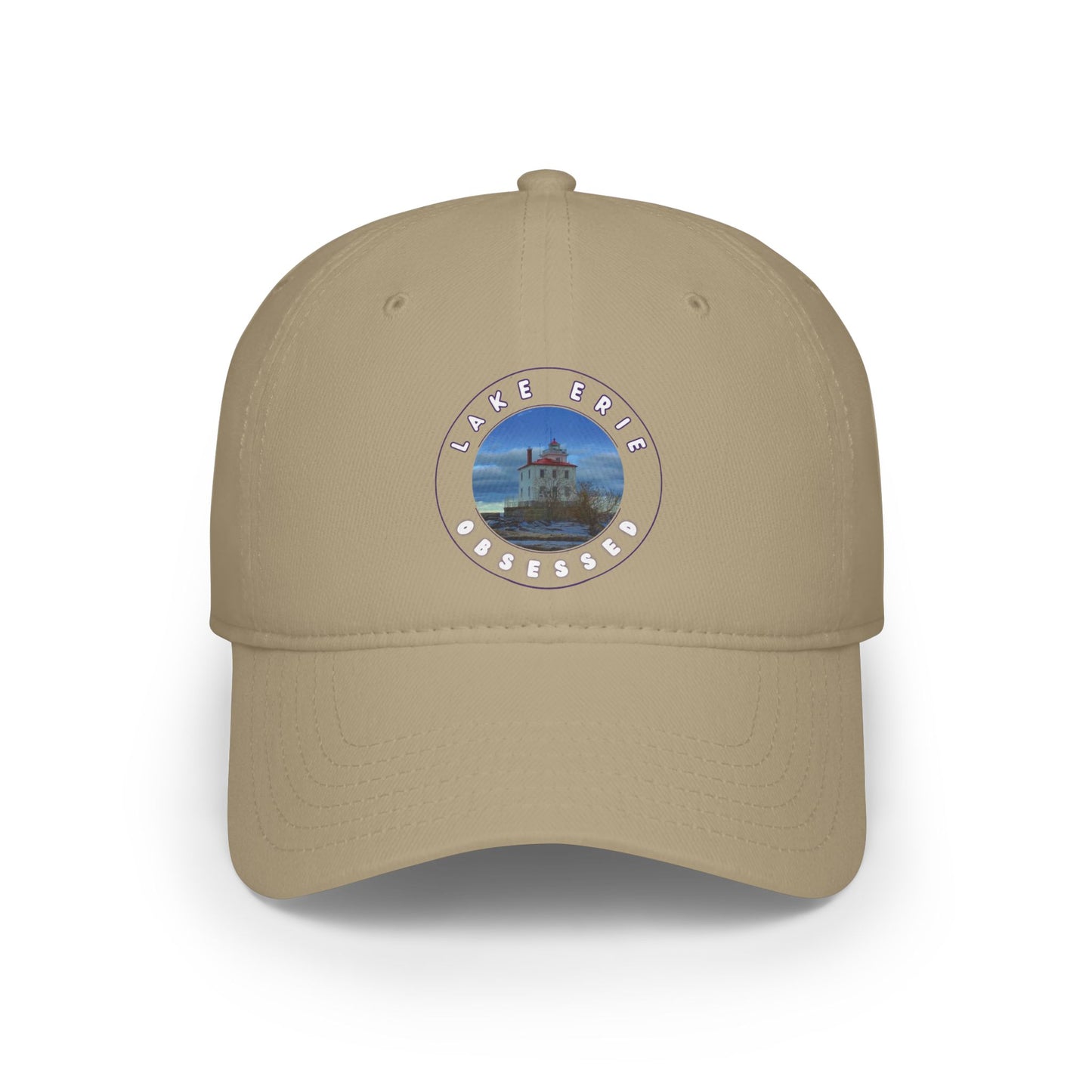 Casual Photo Baseball Cap • "Breakwater Lighthouse" • 7 fabric colors