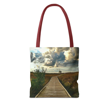 Stylish Photo Tote Bag • "Boardwalk to Erie" • 5 color handle choices