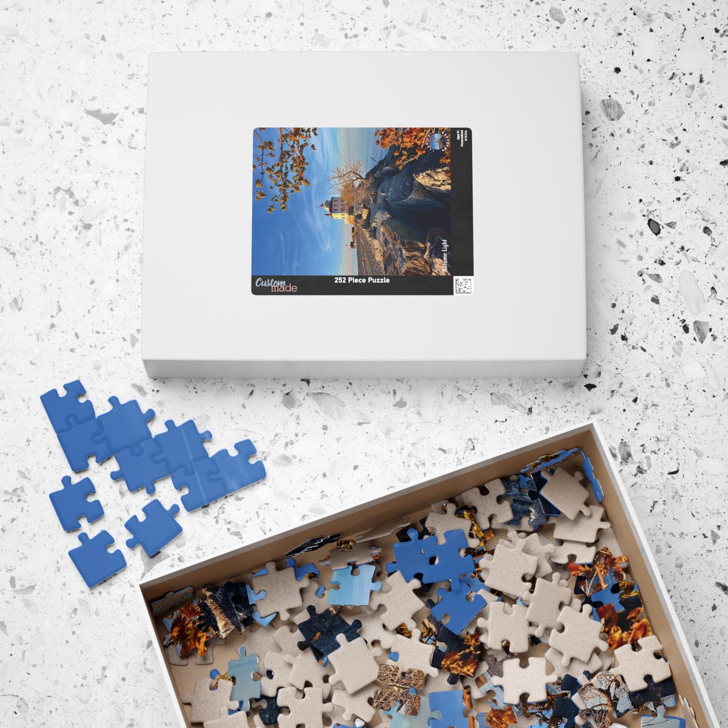 Dazzling Jigsaw Puzzles • "Autumn Light" • 110, 252, 520, & 1014-Piece Puzzles for lighthouse lovers