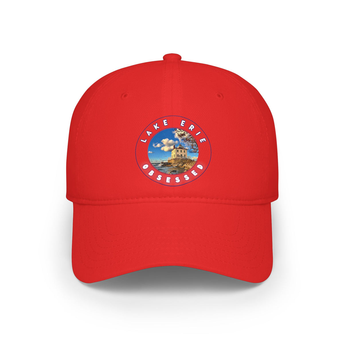 Casual Photo Baseball Cap • "Fairport Harbor West Breakwater Light" • 7 fabric colors