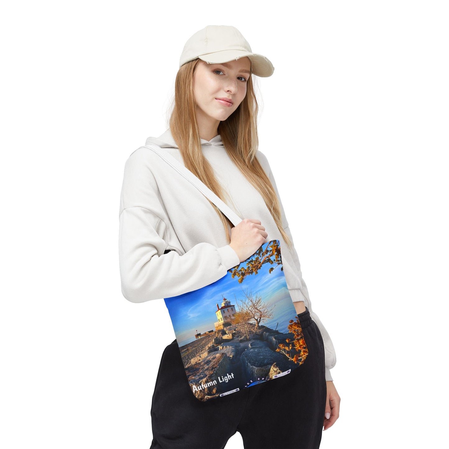 Stylish Photo Tote Bag • "Autumn Light" • 5 color handle choices