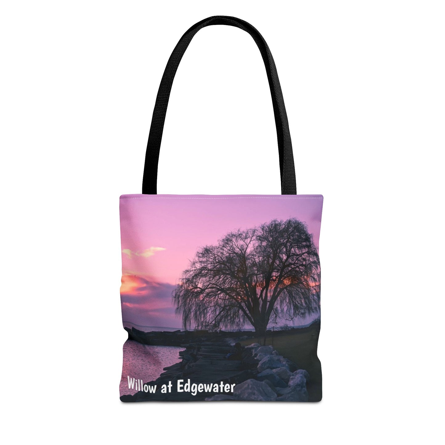 Stylish Photo Tote Bag • "Willow at Edgewater" • 5 color handle choices
