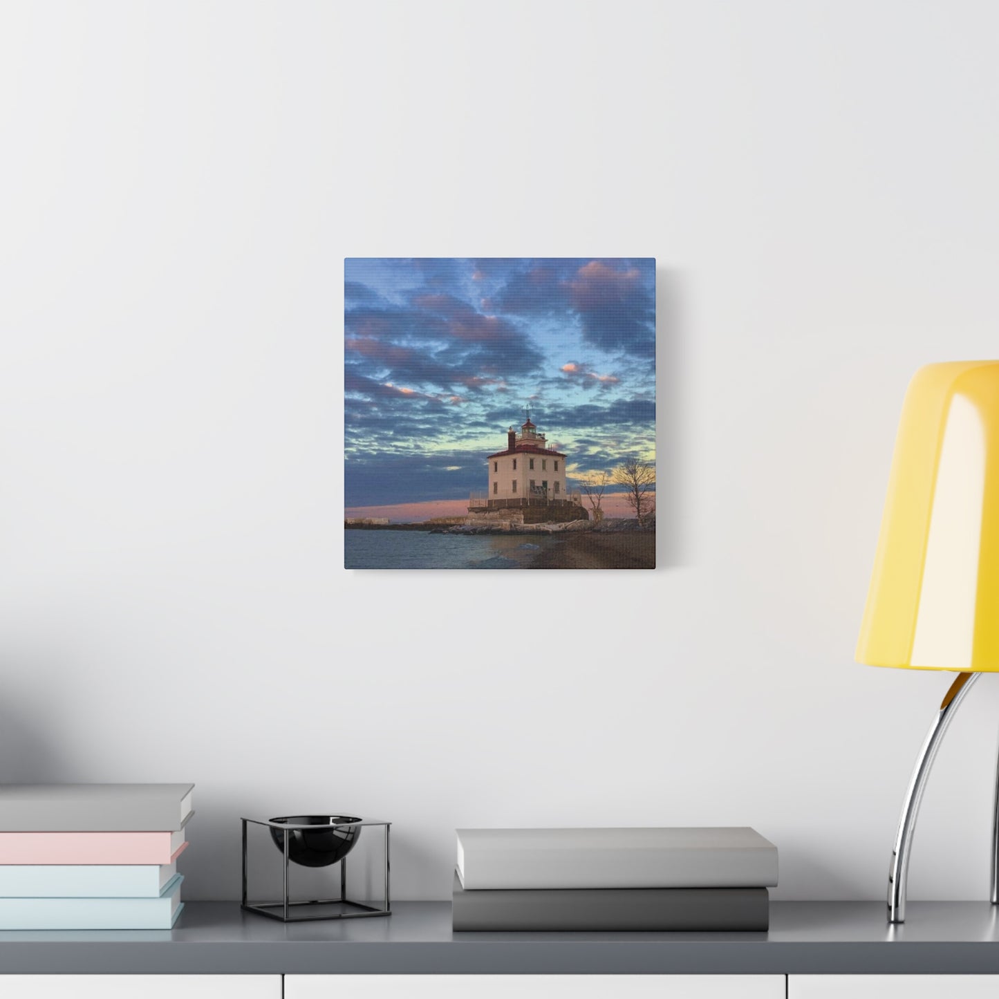 Colorful Canvas Print • "Winter at the Light" • Vertical or Horizontal orientations • Sizes from 8"x10" to 30"x40"