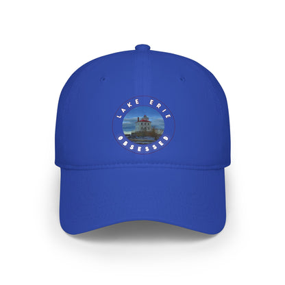 Casual Photo Baseball Cap • "Breakwater Lighthouse" • 7 fabric colors