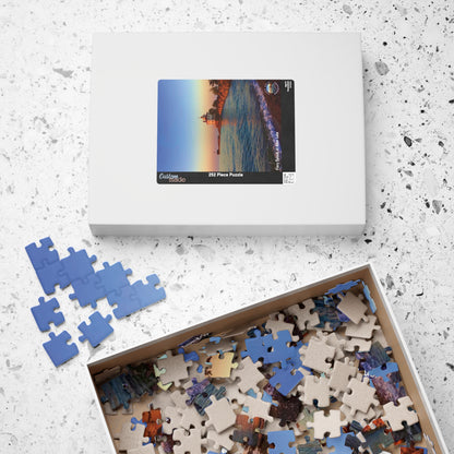Dazzling Jigsaw Puzzles • "Lighthouse Glow" • 110, 252, 520, & 1014-Piece Puzzles for lighthouse lovers