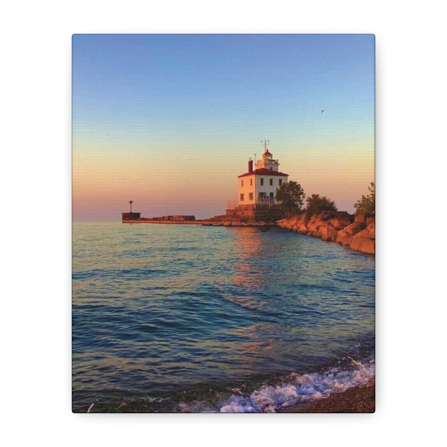 Colorful Canvas Print • "Lighthouse Glow" • Vertical or Horizontal orientations • Sizes from 8"x10" to 30"x40"