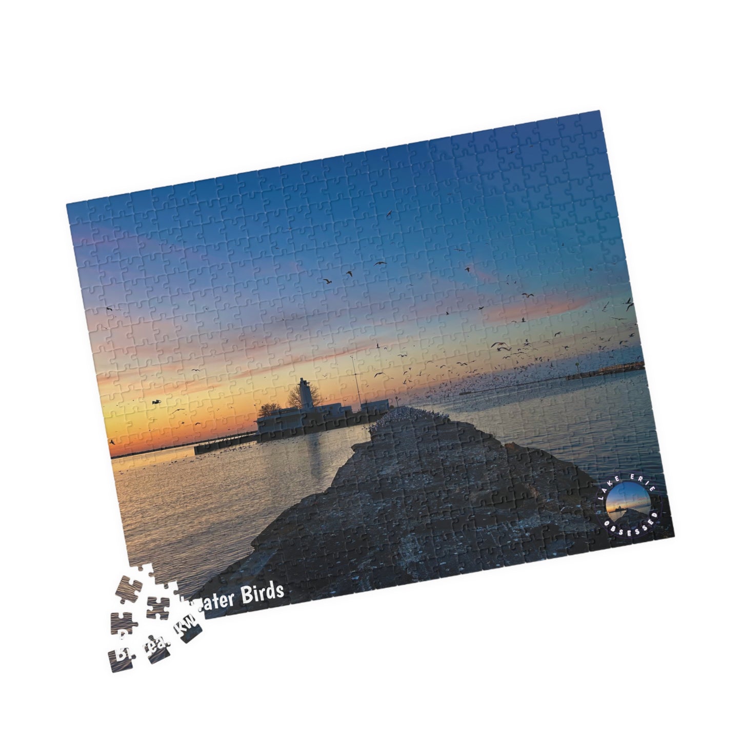 Dazzling Jigsaw Puzzle • "Breakwater Birds" • 110, 252, 520, & 1014-Piece Puzzles