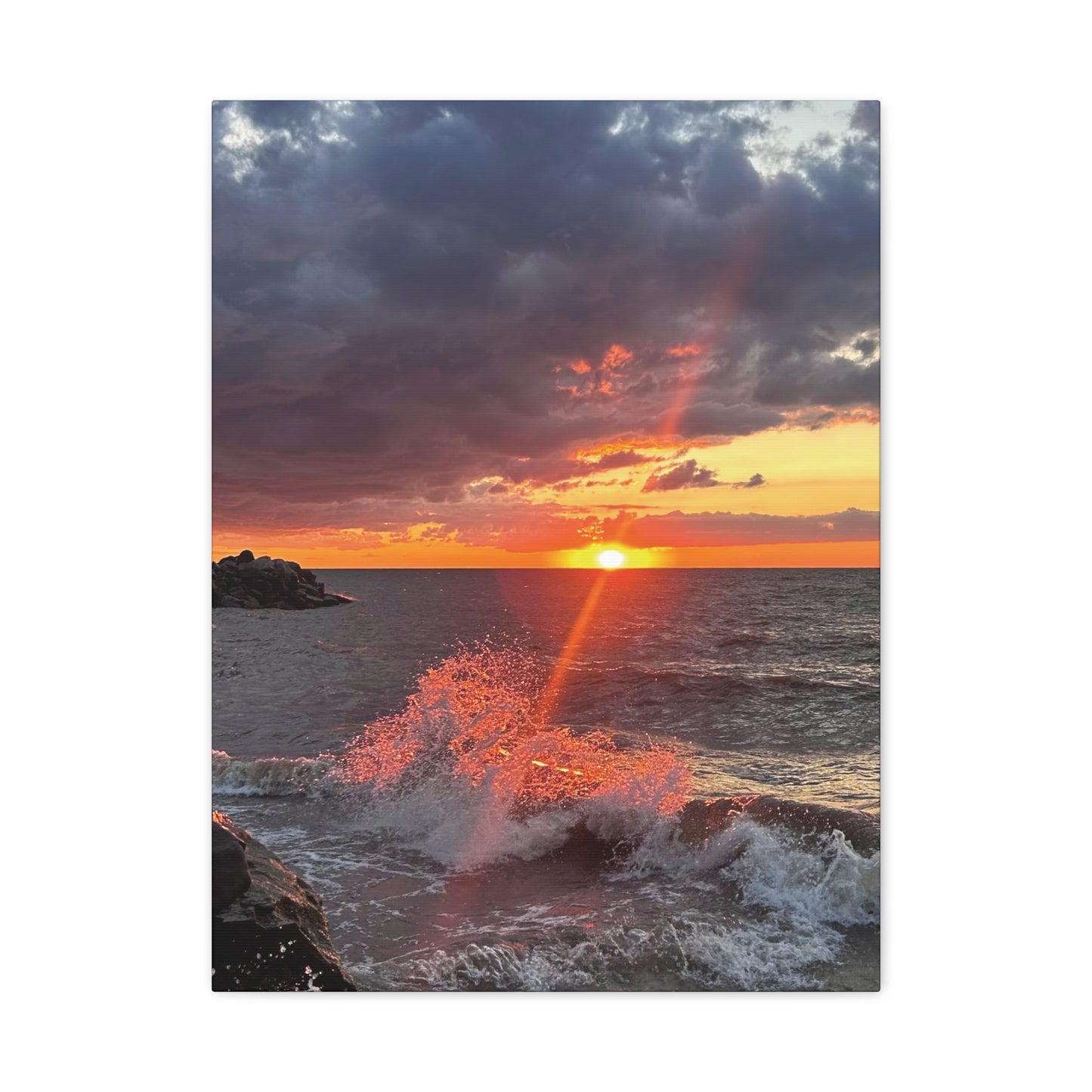 Colorful Canvas Print • "Fiery Splash at Avon Lake" • Vertical or Horizontal orientations • Sizes from 8"x10" to 30"x40"