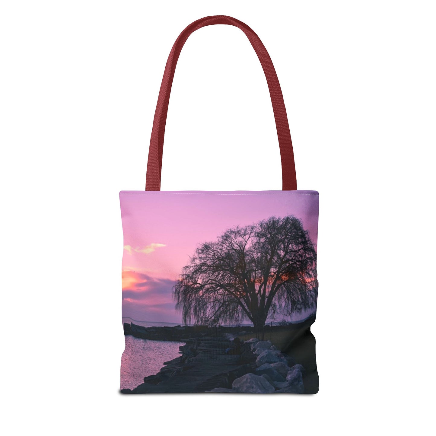 Stylish Photo Tote Bag • "Willow at Edgewater" • 5 color handle choices