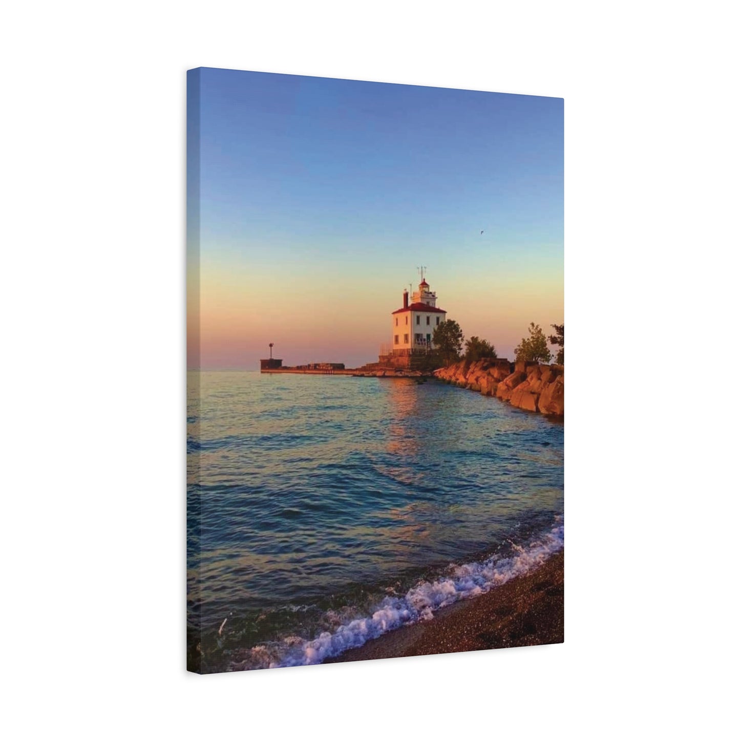 Colorful Canvas Print • "Lighthouse Glow" • Vertical or Horizontal orientations • Sizes from 8"x10" to 30"x40"