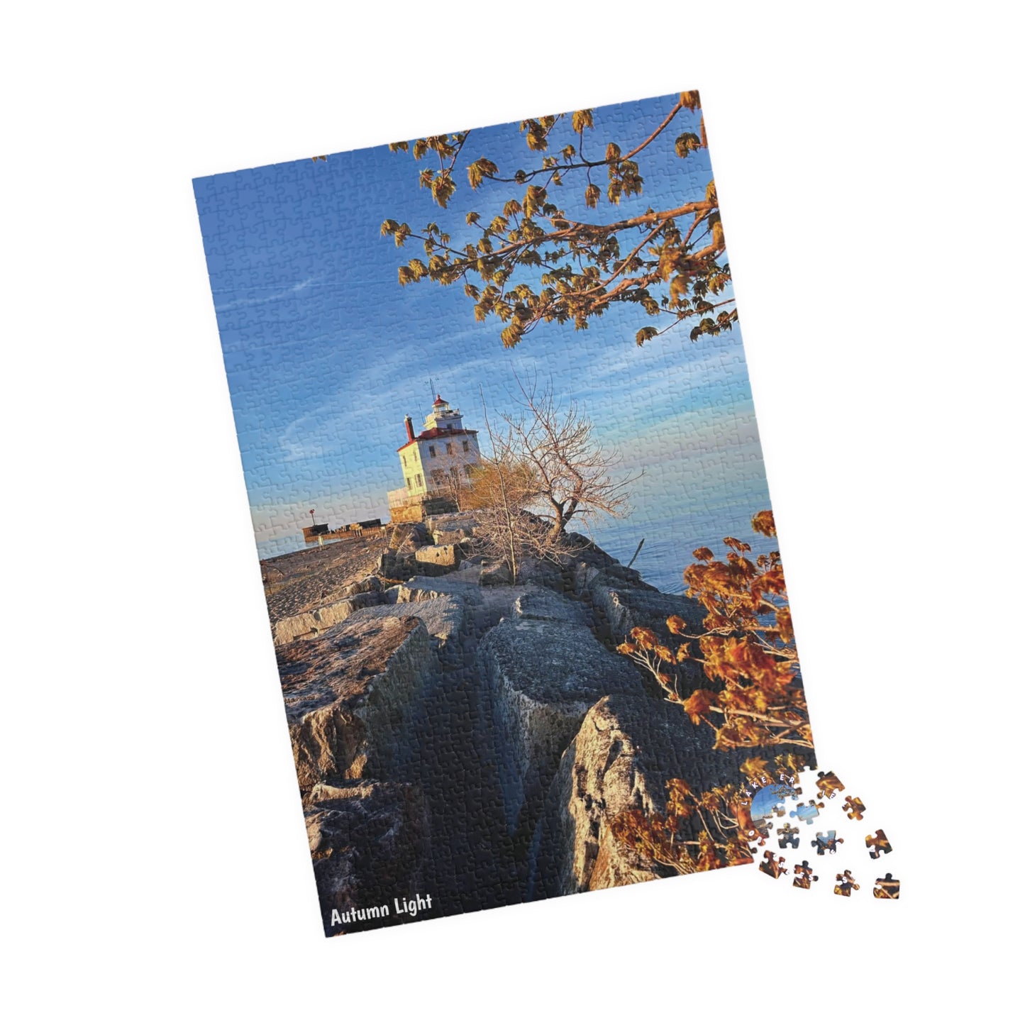 Dazzling Jigsaw Puzzles • "Autumn Light" • 110, 252, 520, & 1014-Piece Puzzles for lighthouse lovers