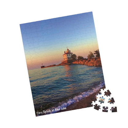 Dazzling Jigsaw Puzzles • "Lighthouse Glow" • 110, 252, 520, & 1014-Piece Puzzles for lighthouse lovers
