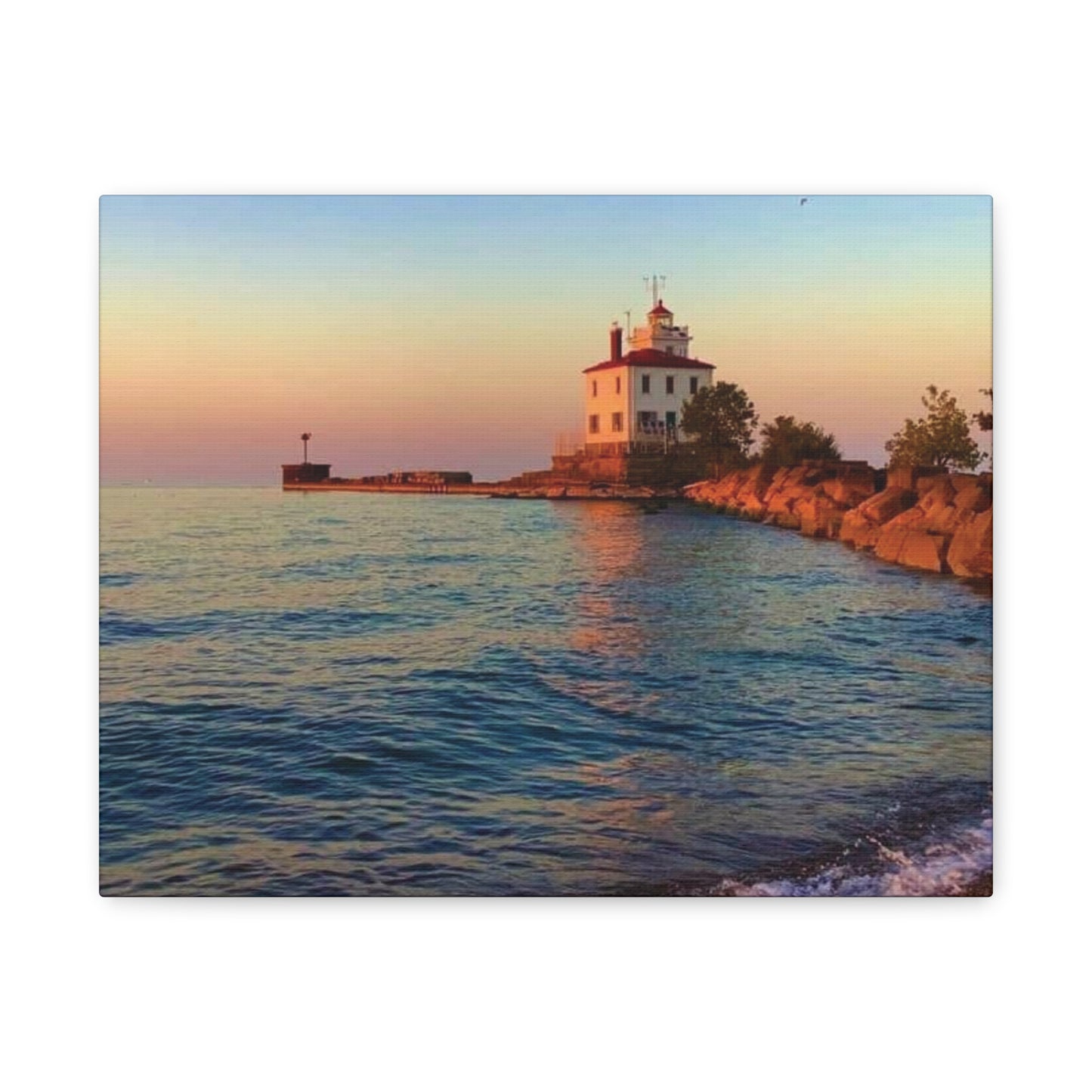 Colorful Canvas Print • "Lighthouse Glow" • Vertical or Horizontal orientations • Sizes from 8"x10" to 30"x40"