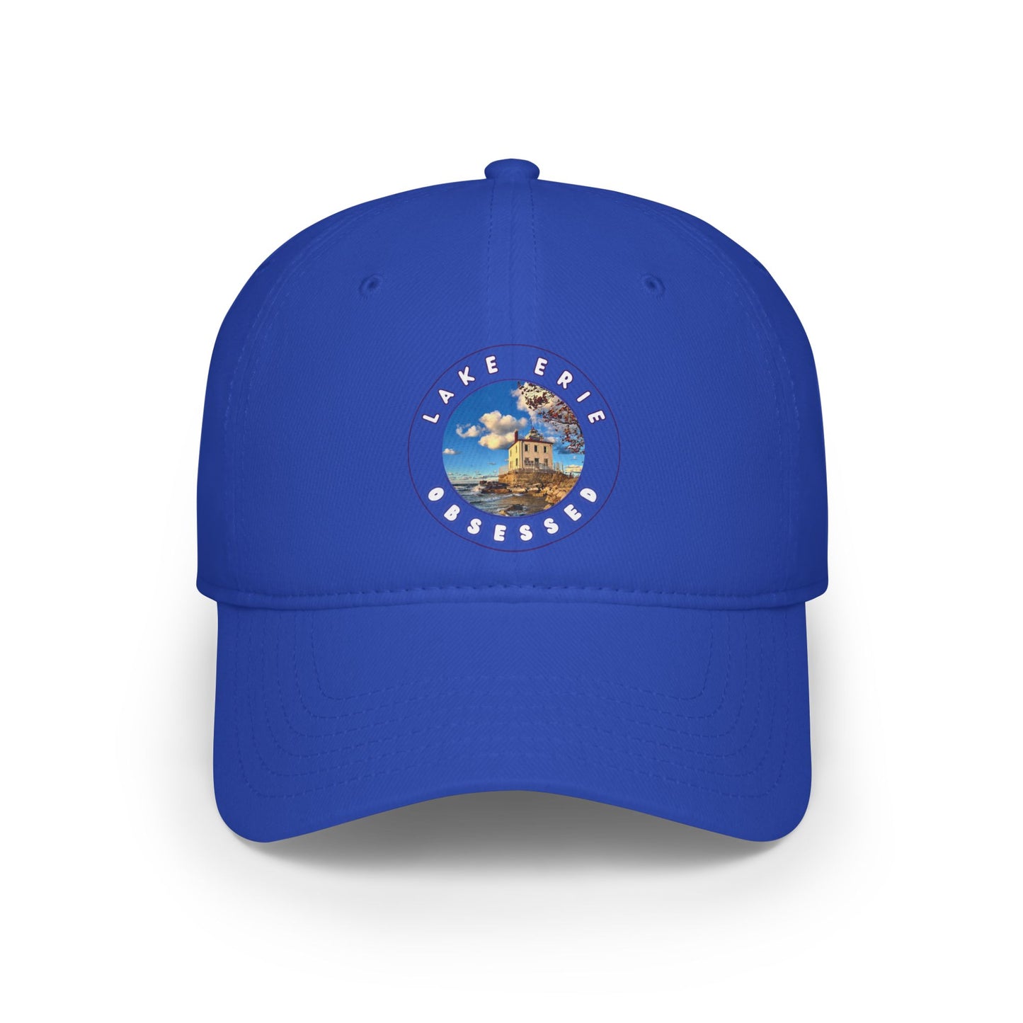 Casual Photo Baseball Cap • "Fairport Harbor West Breakwater Light" • 7 fabric colors