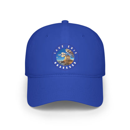 Casual Photo Baseball Cap • "Fairport Harbor West Breakwater Light" • 7 fabric colors