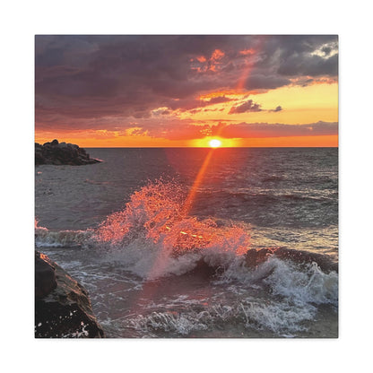 Colorful Canvas Print • "Fiery Splash at Avon Lake" • Vertical or Horizontal orientations • Sizes from 8"x10" to 30"x40"