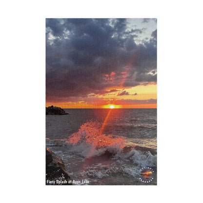 Dazzling Jigsaw Puzzles • "Fiery Splash at Avon Lake" • 110, 252, 520, & 1014-Piece Puzzles