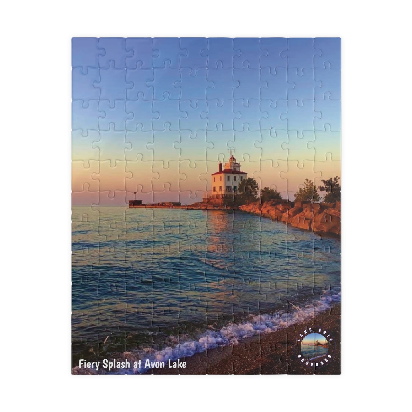 Dazzling Jigsaw Puzzles • "Lighthouse Glow" • 110, 252, 520, & 1014-Piece Puzzles for lighthouse lovers