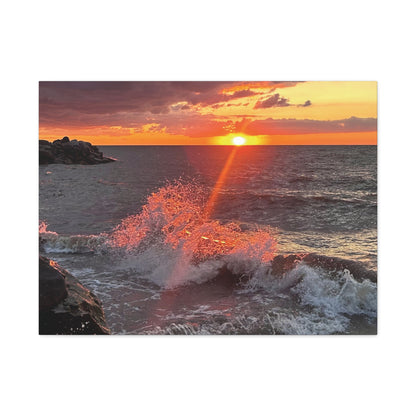 Colorful Canvas Print • "Fiery Splash at Avon Lake" • Vertical or Horizontal orientations • Sizes from 8"x10" to 30"x40"