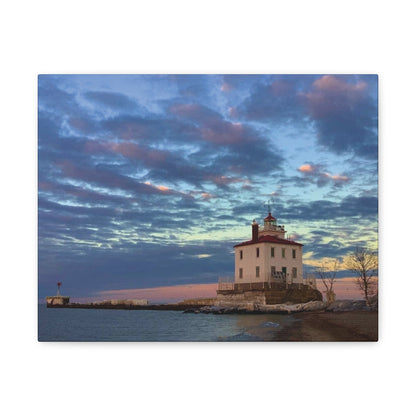 Colorful Canvas Print • "Winter at the Light" • Vertical or Horizontal orientations • Sizes from 8"x10" to 30"x40"