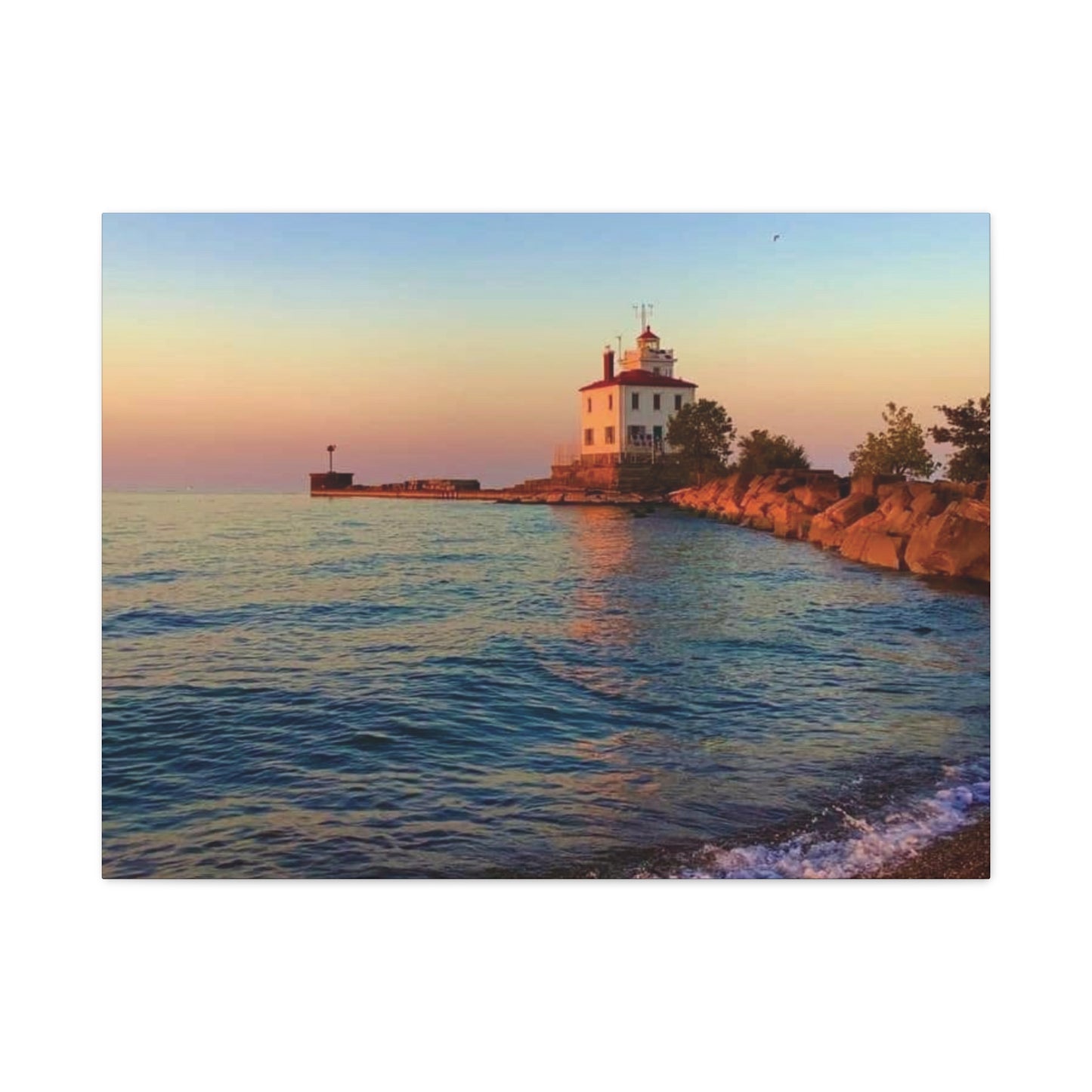 Colorful Canvas Print • "Lighthouse Glow" • Vertical or Horizontal orientations • Sizes from 8"x10" to 30"x40"