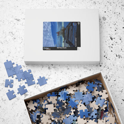 Dazzling Jigsaw Puzzles • "Breakwater Lighthouse" • 110, 252, 520, & 1014-Piece Puzzles for lighthouse lovers
