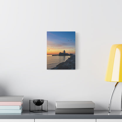 Colorful Canvas Print • "Breakwater Birds" • Vertical or Horizontal orientations • Sizes from 8"x10" to 30"x40"