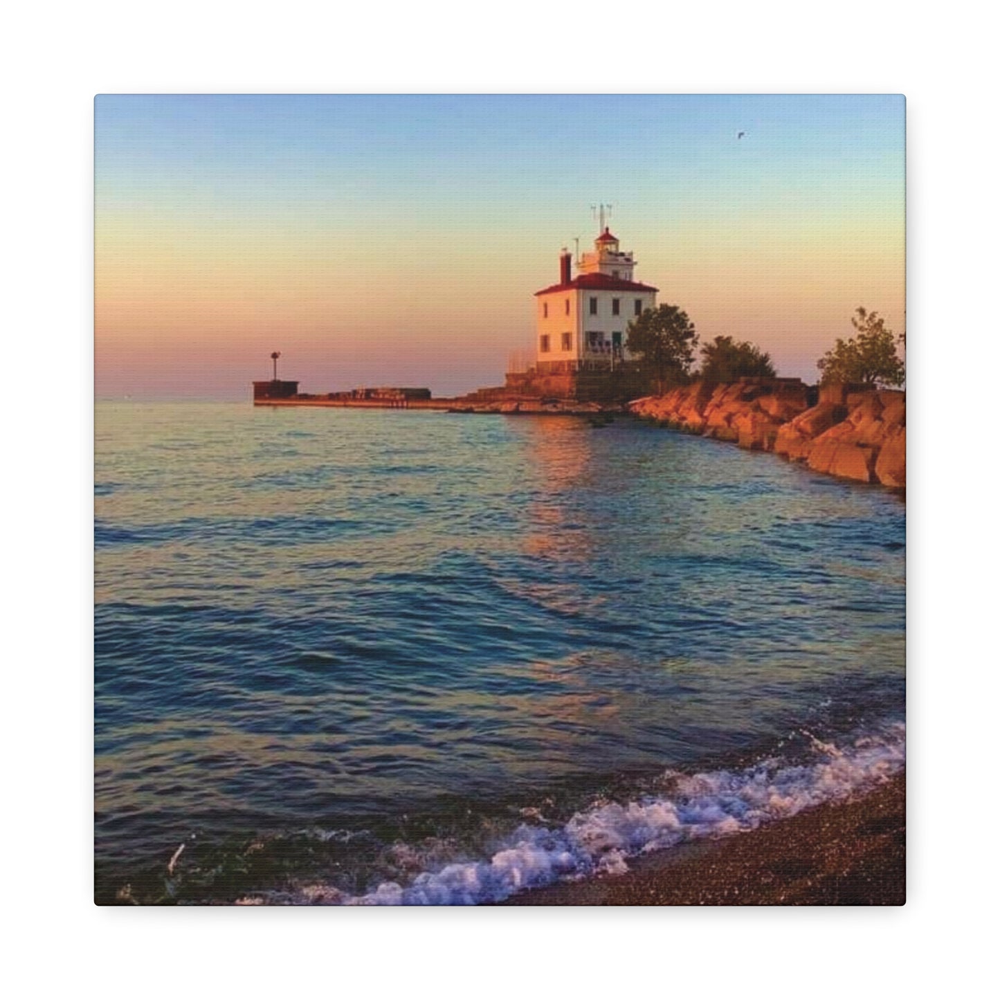 Colorful Canvas Print • "Lighthouse Glow" • Vertical or Horizontal orientations • Sizes from 8"x10" to 30"x40"