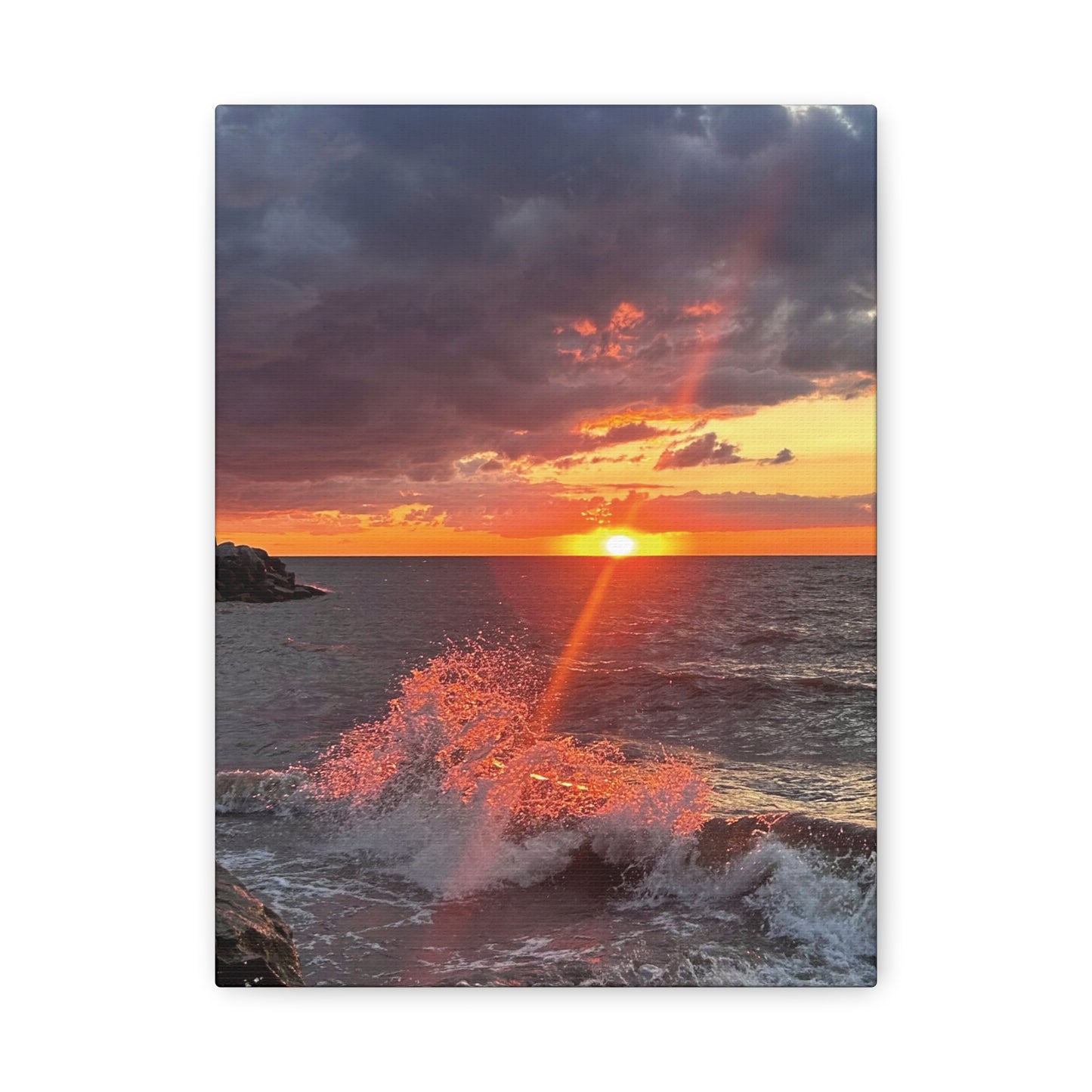 Colorful Canvas Print • "Fiery Splash at Avon Lake" • Vertical or Horizontal orientations • Sizes from 8"x10" to 30"x40"