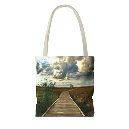 Stylish Photo Tote Bag • "Boardwalk to Erie" • 5 color handle choices