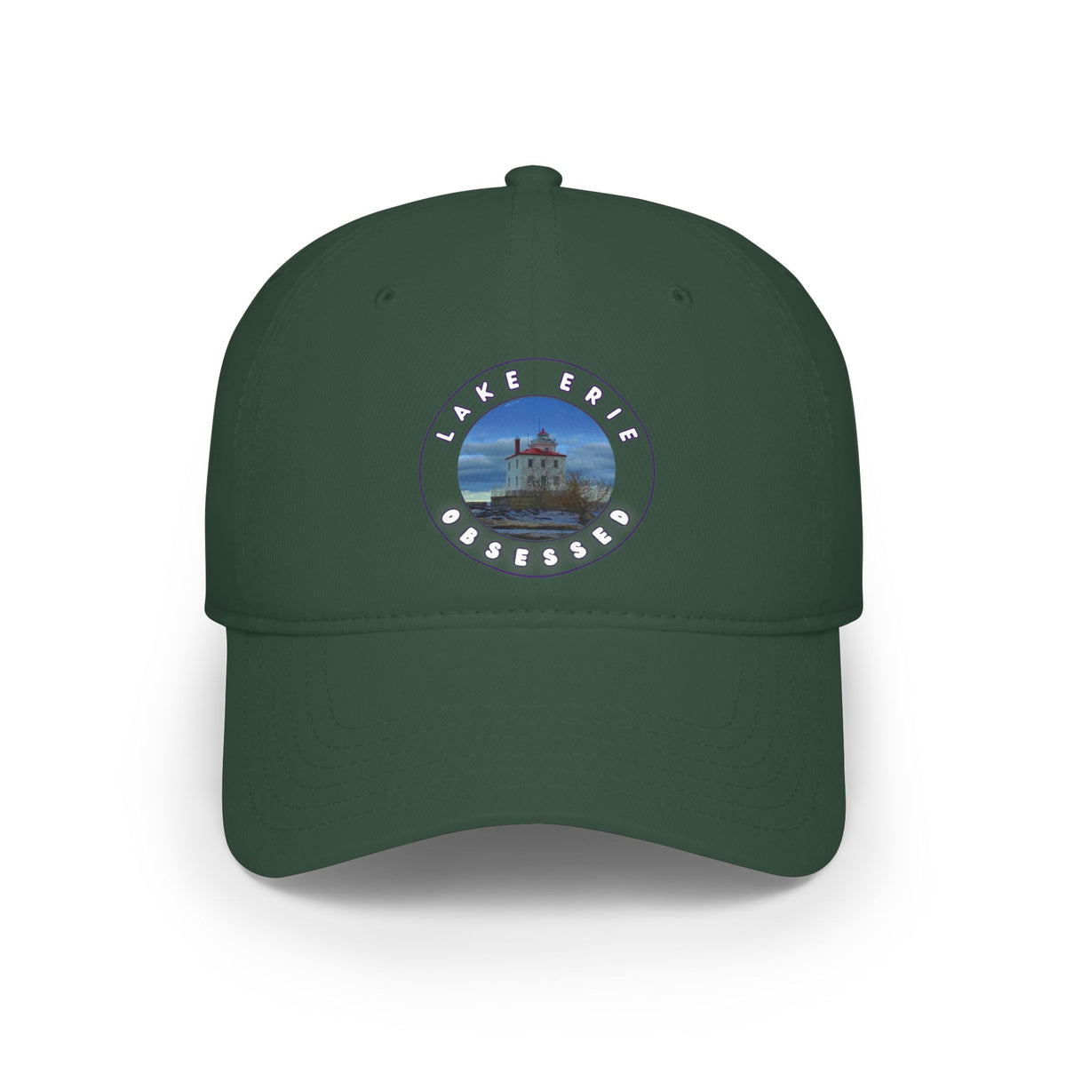 Casual Photo Baseball Cap • "Breakwater Lighthouse" • 7 fabric colors