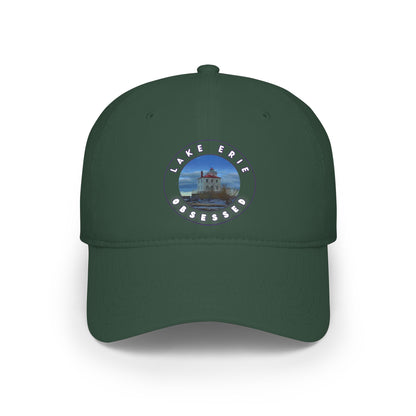 Casual Photo Baseball Cap • "Breakwater Lighthouse" • 7 fabric colors