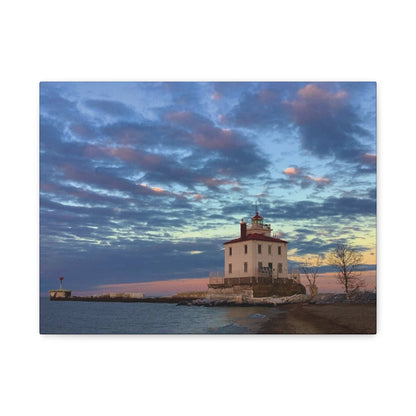 Colorful Canvas Print • "Winter at the Light" • Vertical or Horizontal orientations • Sizes from 8"x10" to 30"x40"