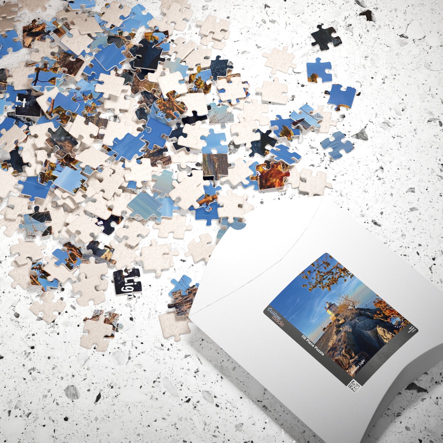 Dazzling Jigsaw Puzzles • "Autumn Light" • 110, 252, 520, & 1014-Piece Puzzles for lighthouse lovers