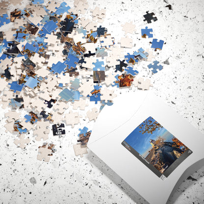 Dazzling Jigsaw Puzzles • "Autumn Light" • 110, 252, 520, & 1014-Piece Puzzles for lighthouse lovers