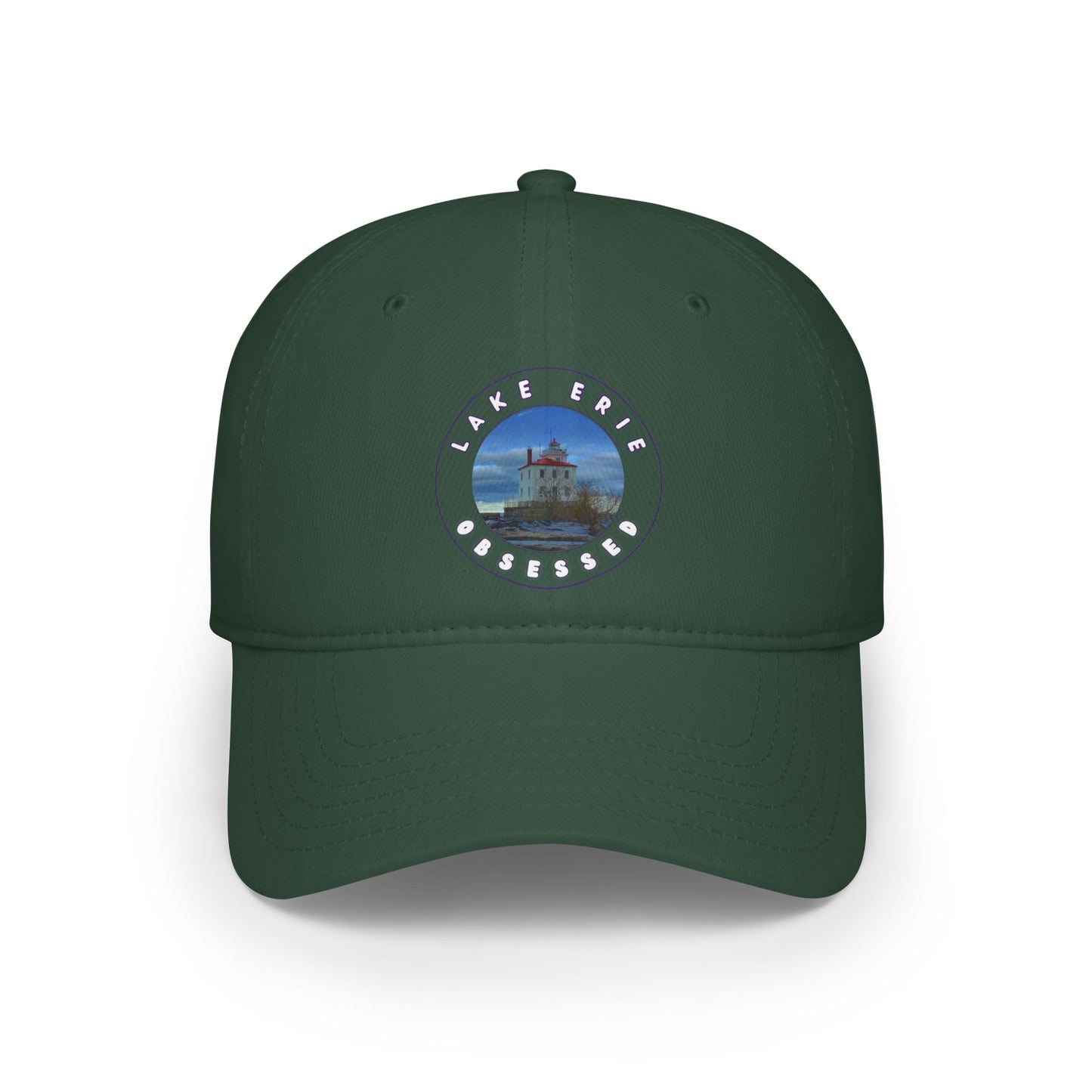 Casual Photo Baseball Cap • "Breakwater Lighthouse" • 7 fabric colors