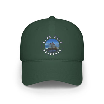 Casual Photo Baseball Cap • "Breakwater Lighthouse" • 7 fabric colors