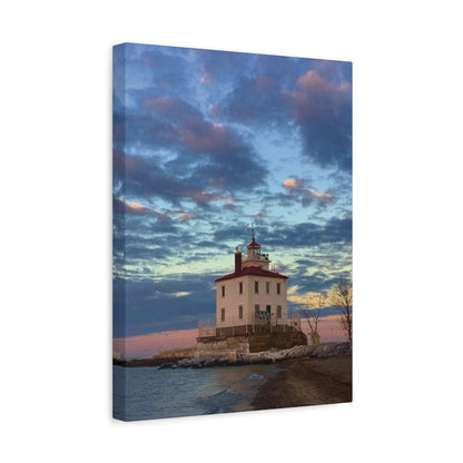Colorful Canvas Print • "Winter at the Light" • Vertical or Horizontal orientations • Sizes from 8"x10" to 30"x40"