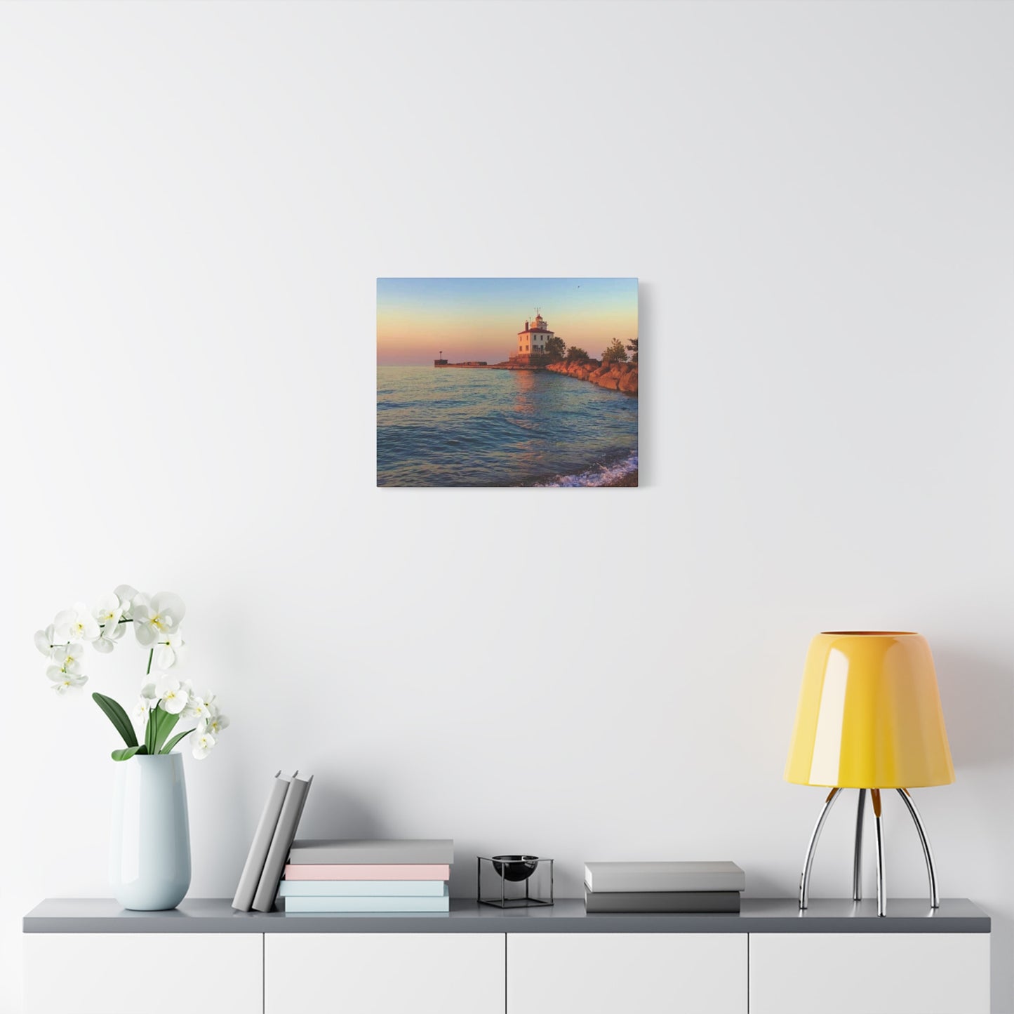 Colorful Canvas Print • "Lighthouse Glow" • Vertical or Horizontal orientations • Sizes from 8"x10" to 30"x40"