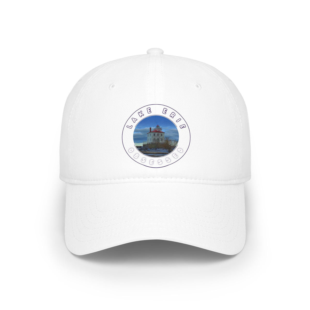 Casual Photo Baseball Cap • "Breakwater Lighthouse" • 7 fabric colors