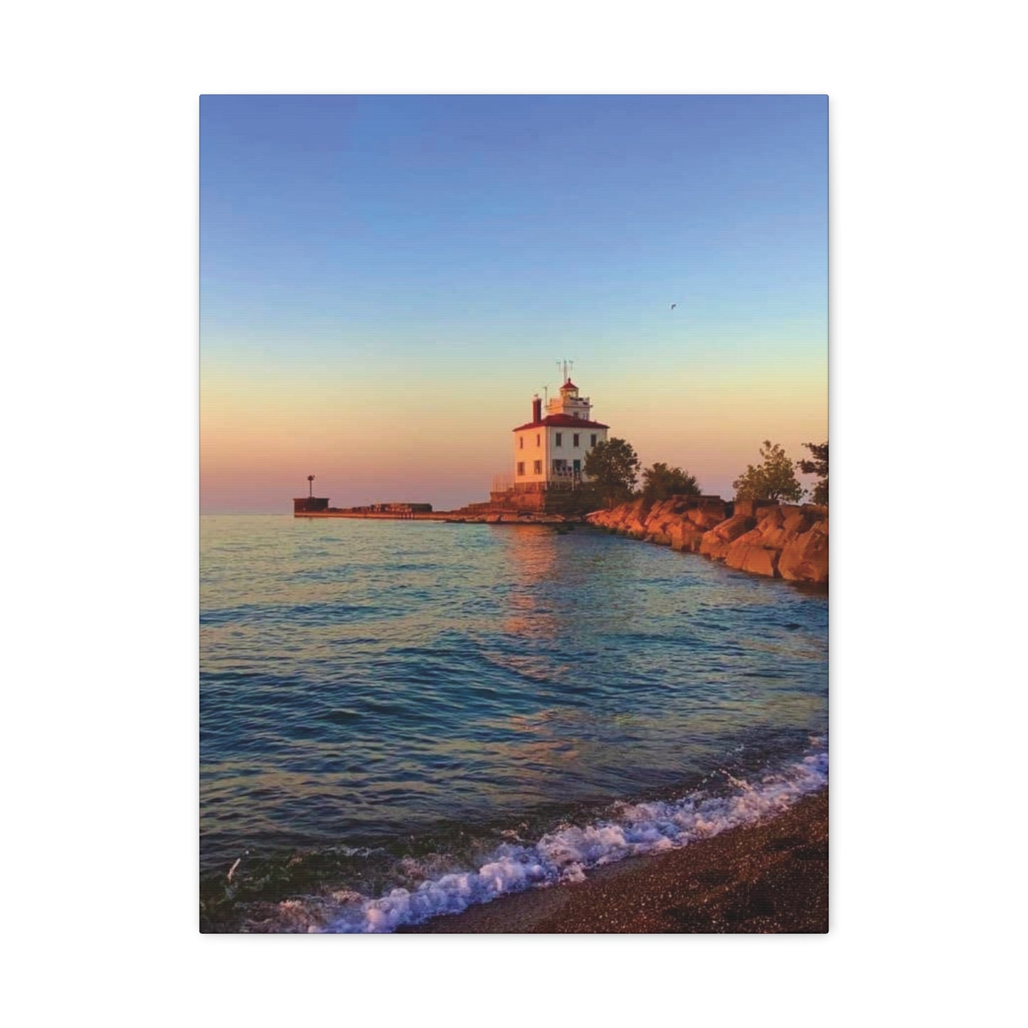 Colorful Canvas Print • "Lighthouse Glow" • Vertical or Horizontal orientations • Sizes from 8"x10" to 30"x40"