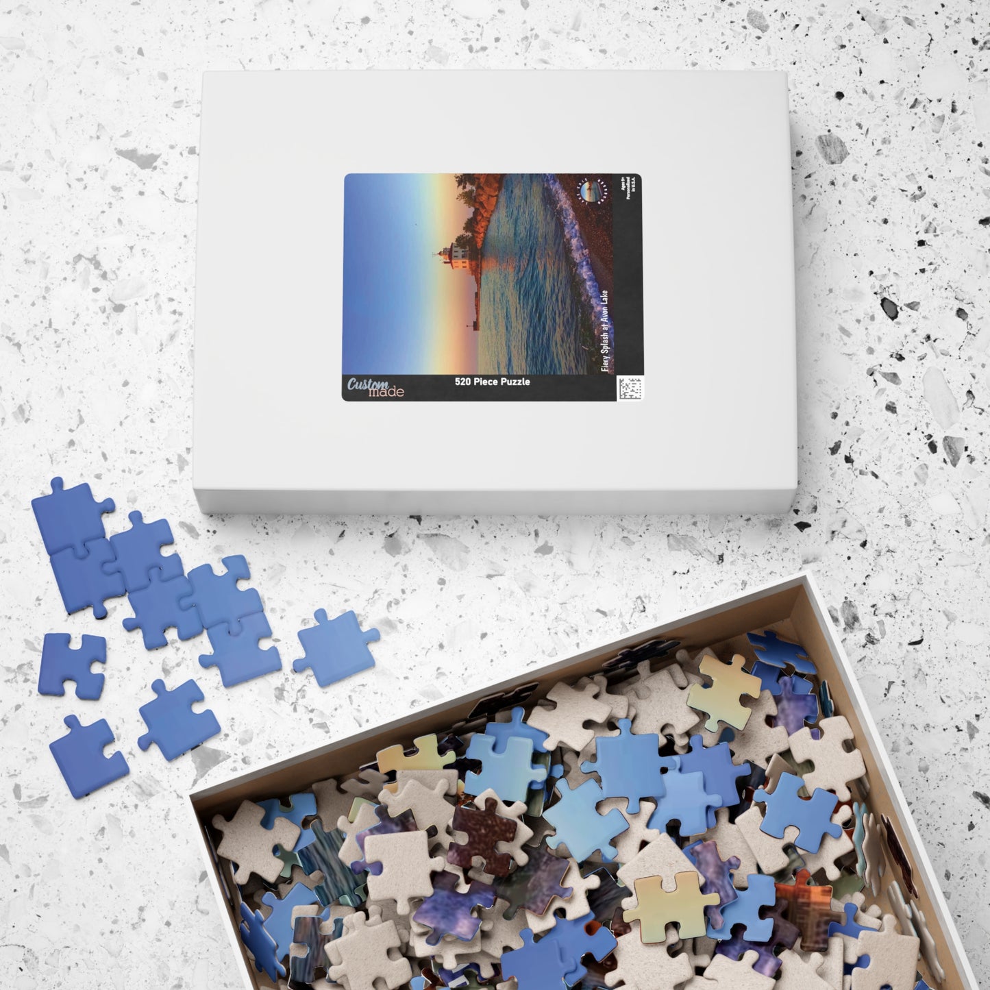 Dazzling Jigsaw Puzzles • "Lighthouse Glow" • 110, 252, 520, & 1014-Piece Puzzles for lighthouse lovers
