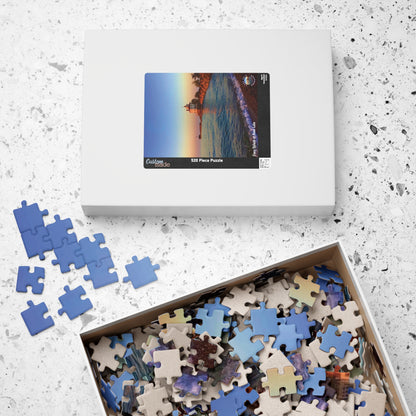 Dazzling Jigsaw Puzzles • "Lighthouse Glow" • 110, 252, 520, & 1014-Piece Puzzles for lighthouse lovers