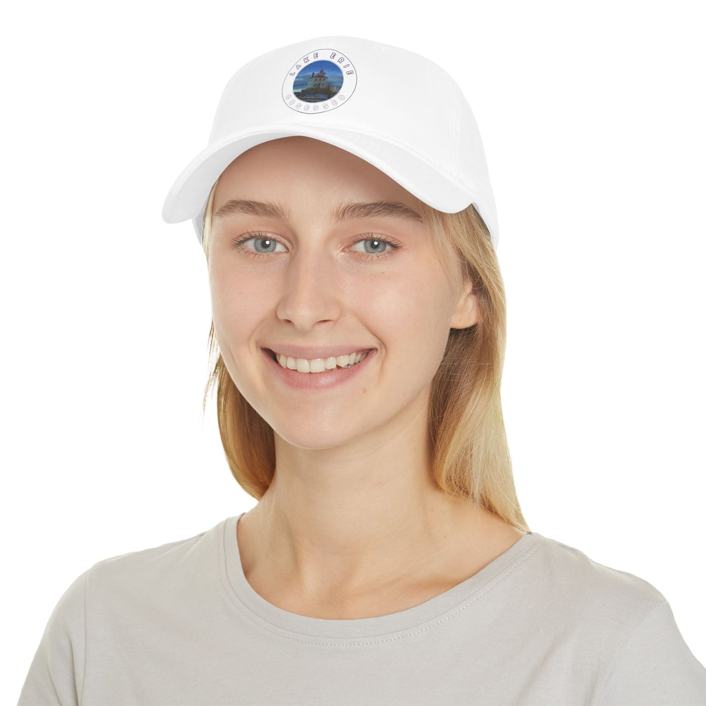 Casual Photo Baseball Cap • "Breakwater Lighthouse" • 7 fabric colors